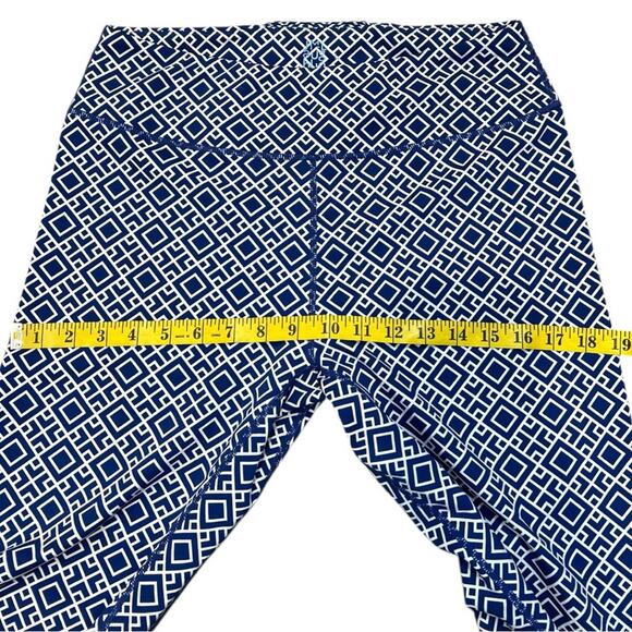 J. McLaughlin Libby Legging Blue and White Diamond print size Large - Picture 10 of 12